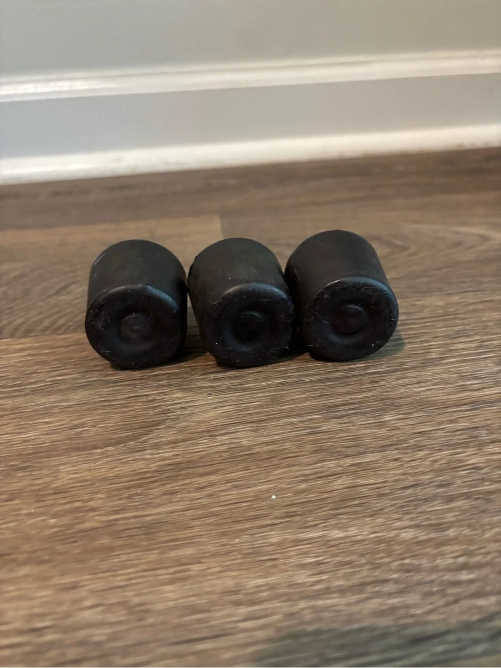 Set of 3 Black Candles for Home Accents